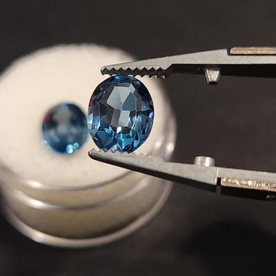 Jewelry Maker's (2) Blue Topaz 9mm Gemstones