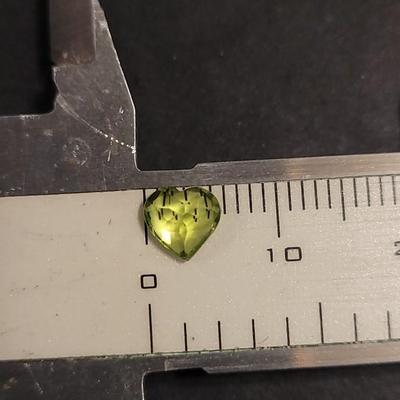 Jewelry Maker's (2) Peridot 6mm Heart Gemstones