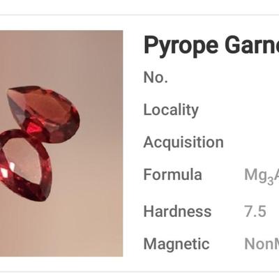 Jewelry Maker's Pyrope Garnet and Elbaite Gemstones