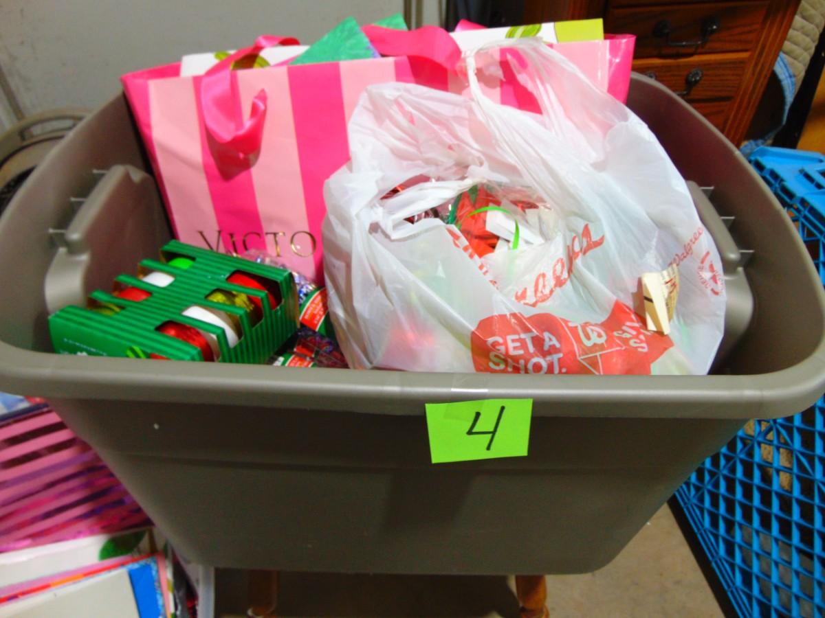 Item 4 Christmas wrap, bags