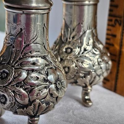 Ornate Sterling Salt and Pepper Shakers