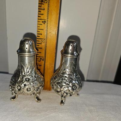 Ornate Sterling Salt and Pepper Shakers