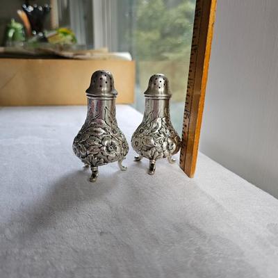 Ornate Sterling Salt and Pepper Shakers