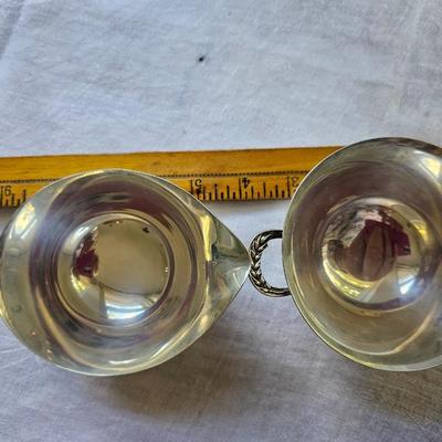 Reed & Barton Sterling Silver Creamer & Sugar Bowl