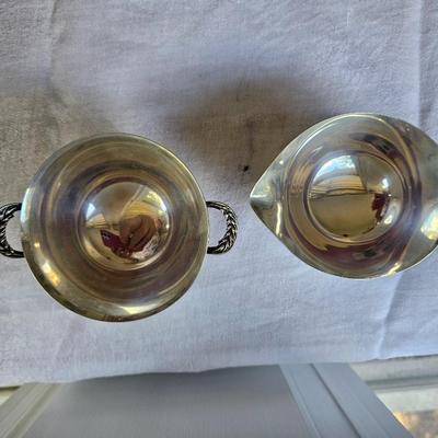 Reed & Barton Sterling Silver Creamer & Sugar Bowl