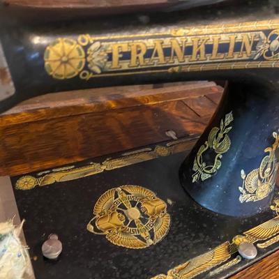 Vintage Franklin Sewing Machine in Cabinet