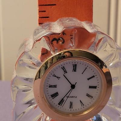 Vintage Illusions Lead Crystal Dresser Top Clock