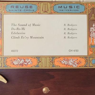 Vintage Reuge Sainte Croix Music Box with Original Key