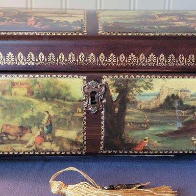 Vintage Reuge Sainte Croix Music Box with Original Key