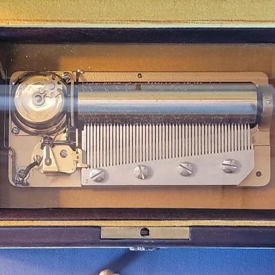 Vintage Reuge Sainte Croix Music Box with Original Key