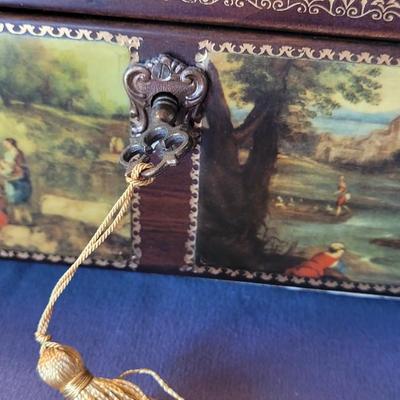 Vintage Reuge Sainte Croix Music Box with Original Key