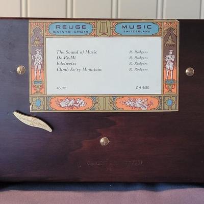 Vintage Reuge Sainte Croix Music Box with Original Key
