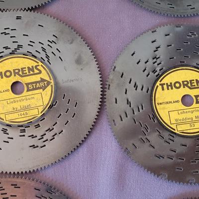 Antique Thorens Music Box with 40 Records