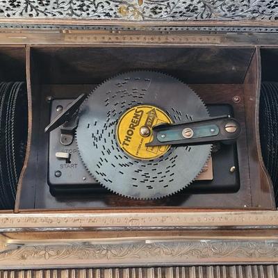 Antique Thorens Music Box with 40 Records