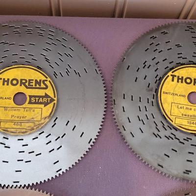 Antique Thorens Music Box with 40 Records
