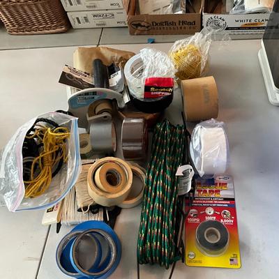 G1961 Lot of Tape, String, and Hand Master Dispenser