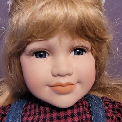 24" Doll with Denim Dress