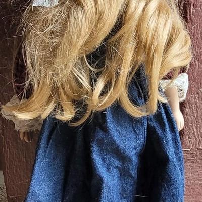 24" Doll with Denim Dress