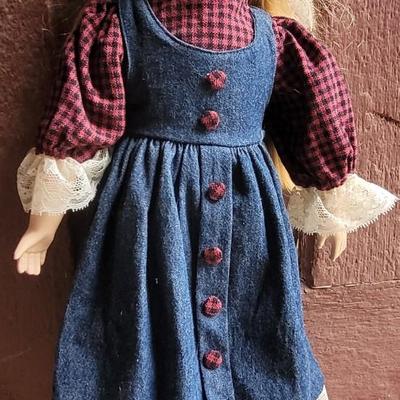 24" Doll with Denim Dress