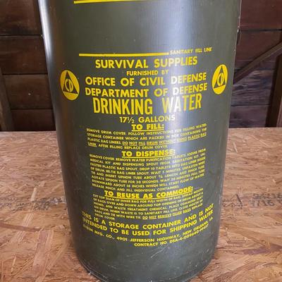 Vintage Drinking Water Barrel