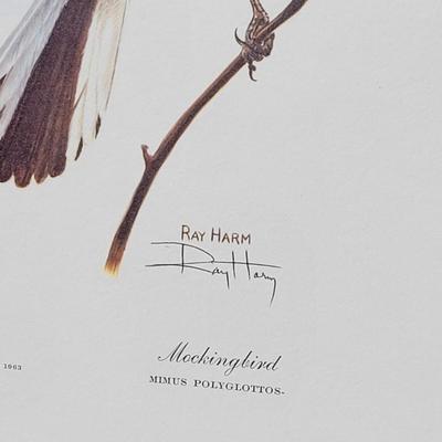 Signed Ray Harm 'Mockingbird' Lithograph