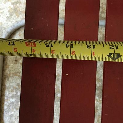 Vintage Red wood and metal rocker, Beautiful color! Shabby Chic