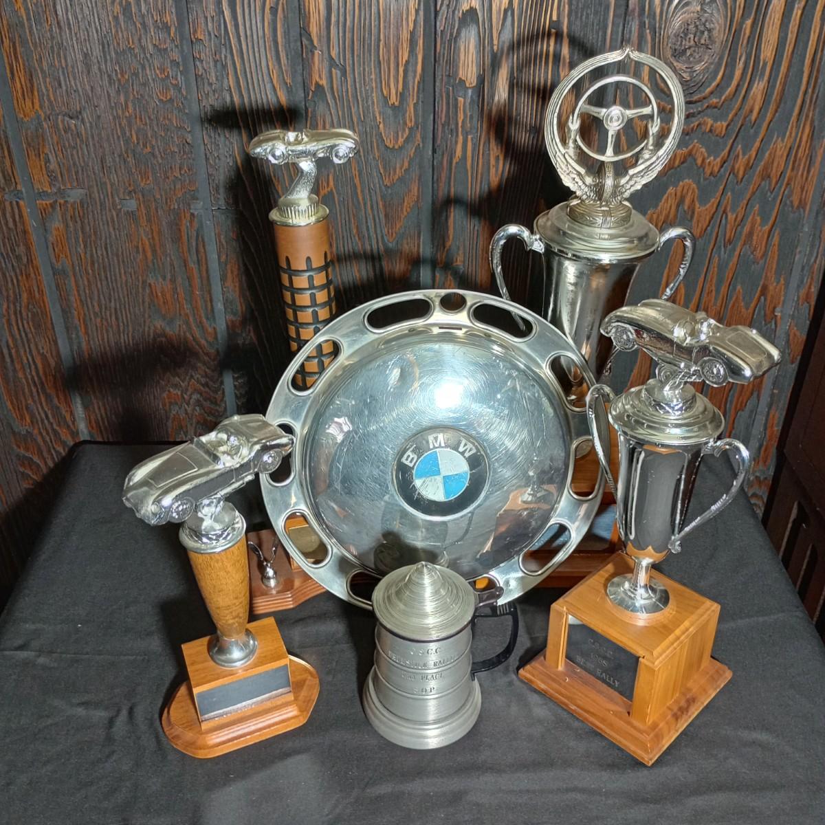 LOT 91Z Racing Trophies, Vintage BMW Hub Cap