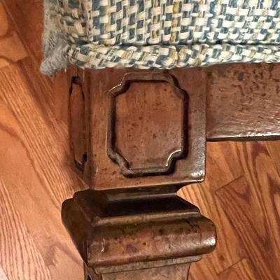 Pair of Caned Back Barrel Chairs & Stool (LR-RG)