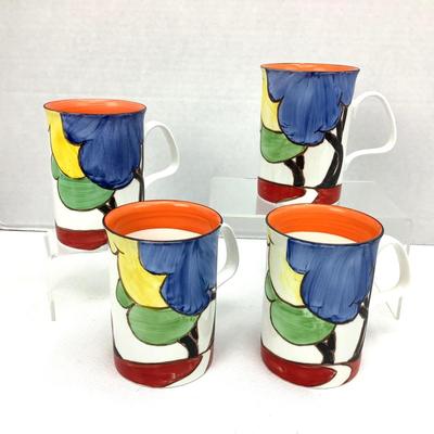 934 Bizarre Craft Marjory Higginson Art Deco Mugs