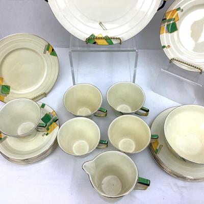 935 Art Deco Grindley China Made In England Luncheon Set