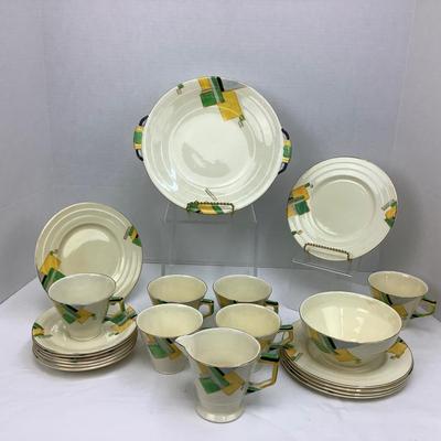 935 Art Deco Grindley China Made In England Luncheon Set