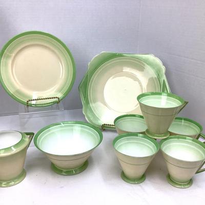 937 Art Deco SHELLEY Luncheon Set Designed by Eric Slater