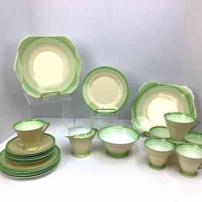 937 Art Deco SHELLEY Luncheon Set Designed by Eric Slater