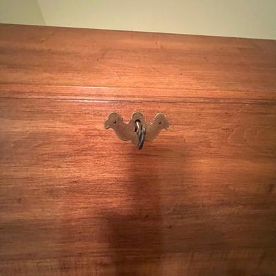 Slant Front Wooden Writing Desk W/Original Key (US-RG)