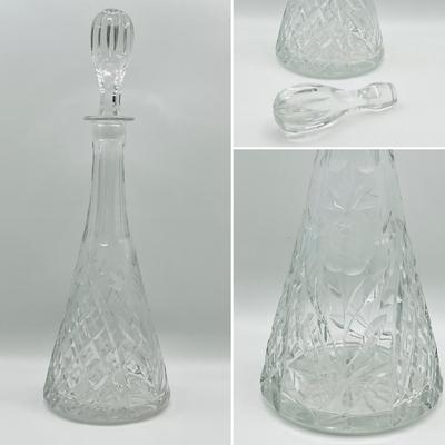 Set Of Three (3) ~ Crystal Decanters