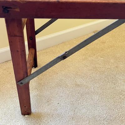 Unique Folding Vintage Coffee Table W/ Glass Top (UD-RG)