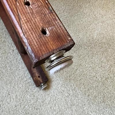 Unique Folding Vintage Coffee Table W/ Glass Top (UD-RG)