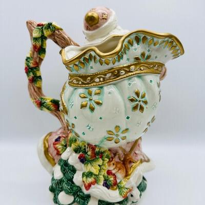FITZ AND FLOYD ~ Porcelain Santa Pitcher