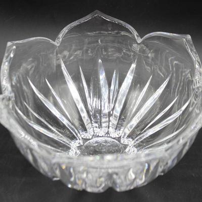 Gorham Crystal Glass MCM Tulip Petal Clear Display Bowl