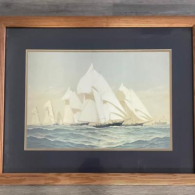 Americas Cup Lithograph Print