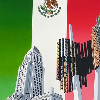 ARTIST: LAINE VAIGUR/ 500 Los Angeles + Bandera De Mexico/poster