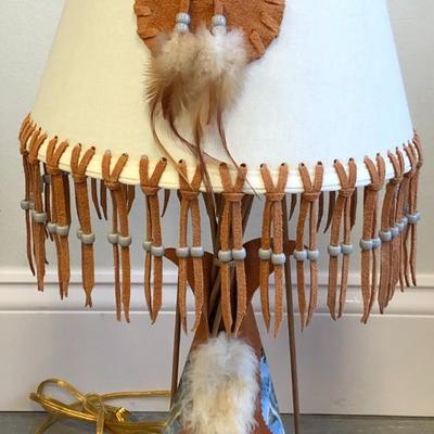 Navajo Campfire lamp with shade