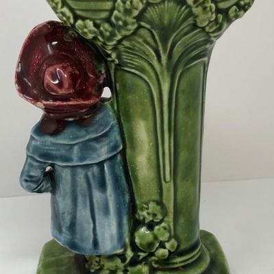 20 TH  Century Majolica candleholder Figurine