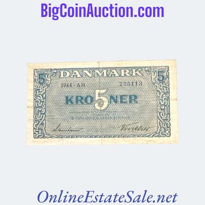 1944 DENMARK 5 KRONER