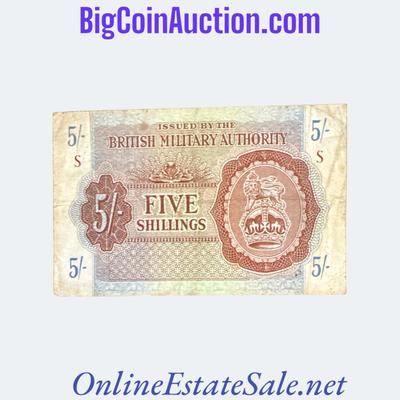 1943 GREAT BRITAIN 5 SHILLING MILITARY
