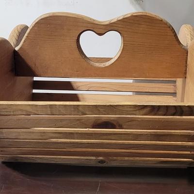 Wooden Slat Basket