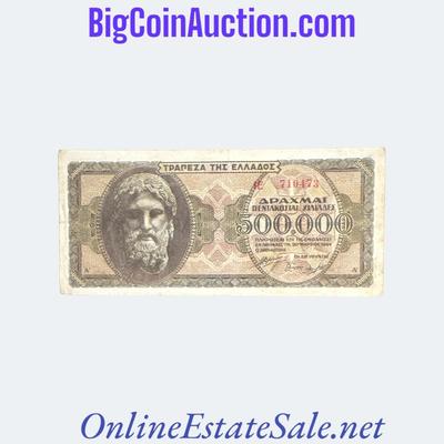 1944 GREECE 500,000 DRACHMAI