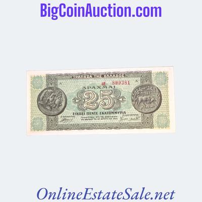 1944 GREECE 25 MILLION DRACHMAI