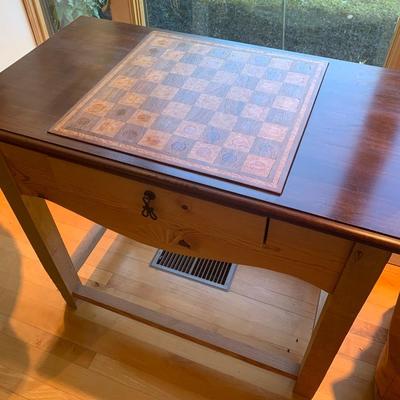 Handmade Chess Checkers Game Table