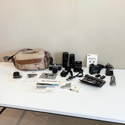 NIKON ~ Pair (2) Cameras & Accessories Bundle